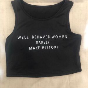 Black Women's Crop Top